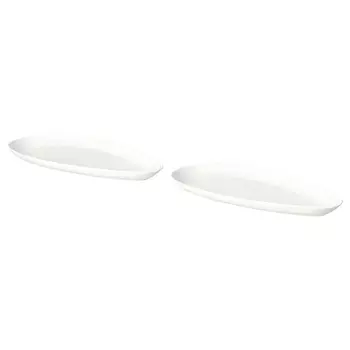 Набор сервировочных блюд Ikea Frjdefull, 32x15 см, 2 шт, белый