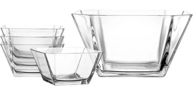 Набор сервировочных блюд Leonardo, прозрачный