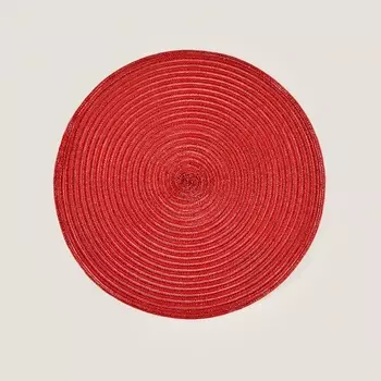 Набор сервировочных ковриков Zara Home Of Metallic, 38 см, 2 предмета, красный