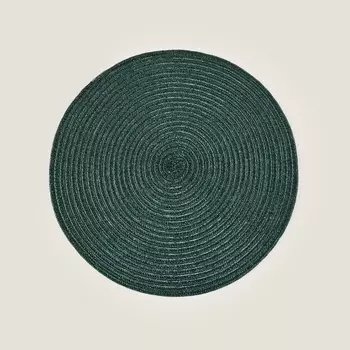 Набор сервировочных ковриков Zara Home Of Metallic, 38 см, 2 предмета, зеленый