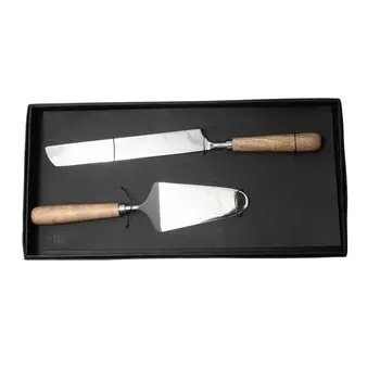 Набор сервировочных приборов для торта с ручками из дерева манго Contemporary Home Living 11,5 дюймов