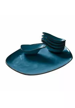 Набор сервировочных тарелок, 6 шт. Biarr синий Loberon, синий