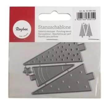 Набор шаблонов для вырезания: Елочка, 0,7х0,7см-3х6,9см, табл.-LS 4шт. Inna marka