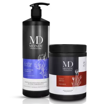 Набор: шампунь для окрашенных волос «Total Color», 1000 мл + маска для окрашенных волос «Bliesk Color», 1000 мл Mondy