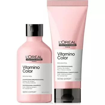 Набор шампуней и кондиционеров Professionnel Serie Expert Vitamino Color, 300 мл и 200 мл, L'Oreal