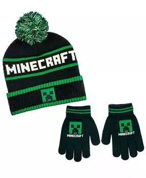 Набор шапки и перчаток Big Boys, 2 шт Minecraft, черный