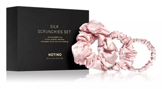 Набор шелковых резинок для волос Розовый оттенок Notino Silk Collection Scrunchie Set