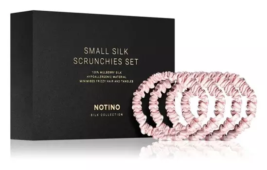 Набор шелковых резинок для волос Розовый оттенок Notino Silk Collection Small Scrunchie Set