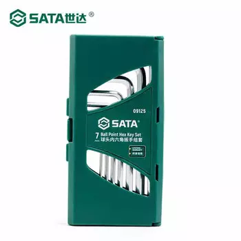 Набор шестигранных ключей с шаровой головкой SATA, 7 предметов, 09125, динамометрический инструмент, портативный нержавеющий ключ