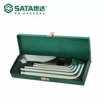 Набор шестигранных ключей Shida с удлиненной шаровой головкой, 14 предметов, 1,5–17 мм 09141 SATA