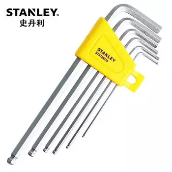 Набор шестигранных ключей STANLEY с длинной шариковой головкой и метрической головкой, L-образная удлиненная плоская отвертка STHT69310-23