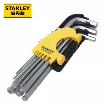 Набор шестигранных ключей STANLEY с длинной шаровой головкой, 9 предметов, 1,5–10 мм STMT94162-8-23