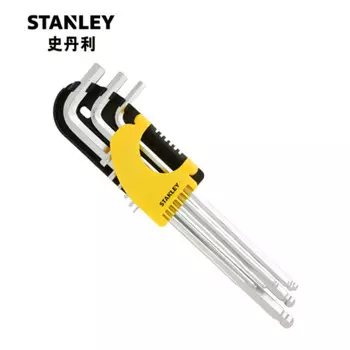 Набор шестигранных ключей Stanley с метрической шаровой головкой, 9 предметов, 1,5–10 мм STMT94162-8-23