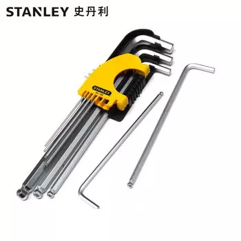 Набор шестигранных ключей STANLEY с удлиненной шаровой головкой, 9 предметов, метрические, 1,5–10 мм STMT94158-8-23