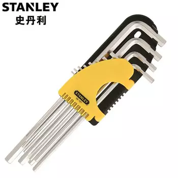 Набор шестигранных ключей Stanley с удлиненной шаровой головкой и плоской головкой, внутренний шестигранник, 12 предметов, удлиненная плоская головка в дюймах 94-161-23