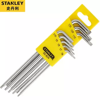 Набор шестигранных ключей Stanley Torx Отвертка в форме цветка со средним отверстием в форме звезды Полный набор отверток из 8 предметов 92-624-23