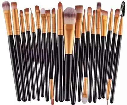 НАБОР ЩЕТКОВ 20 ШТ. ЗОЛОТО И ЧЕРНОЕ, РЫЧАГ Lewer