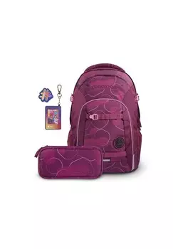 Набор школьный рюкзак Набор школьный рюкзак JOKER Berry Bubbles Follow Me Coocazoo, цвет Beere