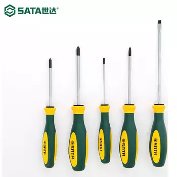 Набор шлицевых и крестообразных отверток SATA, 5 предметов серии G 9334