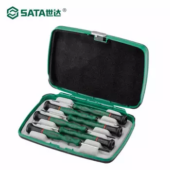 Набор шлицевых микроотверток SATA, 6 предметов 09311 Прецизионная маленькая отвертка