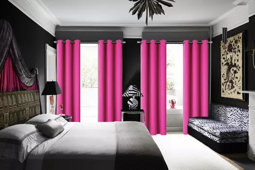 Набор штор для гостиной Samimport-2011, ярко-розовый