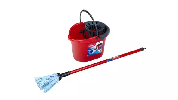 Набор швабр vileda, 3 предмета i включает швабру и ведро с насадкой i размеры: 22 см x 18 см x 50 см Klein