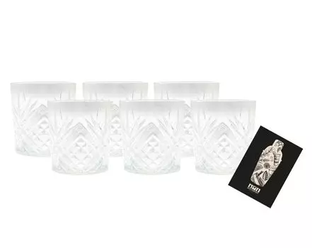 Набор Sierra Milenario Tequila из 6 стеклянных стаканов и 6 стаканов для текилы со льдом или коктейлей Mixcompany