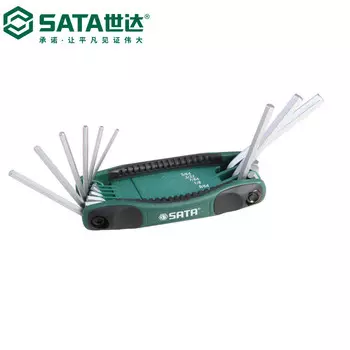 Набор складных дюймовых шестигранных ключей SATA Tools, 9 предметов 09122