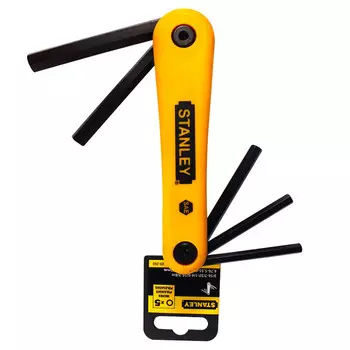 Набор складных шестигранных ключей STANLEY из 5 предметов, британские складные шестигранные ключи 3/16-3/8 дюйма, шестигранные ключи 69-260