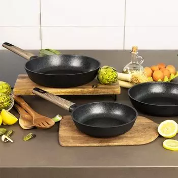 Набор сковород Cecotec Polka Excellence 18-22-26 Bucket Set Force, черный