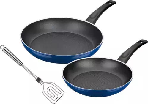 Набор сковород GSW "Dream Line", алюминий, (набор, 3 предмета, 1x сковорода 24 см, 1x сковорода 28 см), индукция, синий