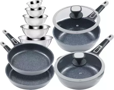 Набор сковород KING "Moonscape" 28 см, серый