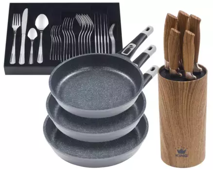 Набор сковород King, серый