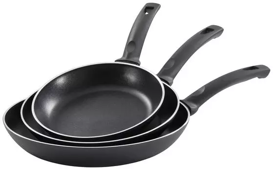 Набор сковород lipari, алюминий, 3 предм. Ballarini, черный