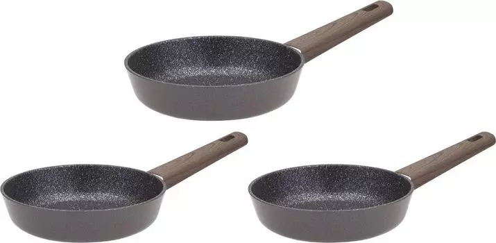 Набор сковород Resto Kitchenware Vela 24 + 26 + 28 см - индукционные сковороды