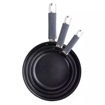 Набор сковород San Ignacio DENIS SG, нержавеющая сталь, черный, 3 предмета