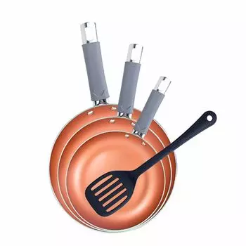 Набор сковородок Bergner Loja, 4 предмета, серебристый, нержавеющая сталь