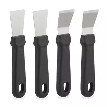 Набор скребков для чистки, 4 шт. Relaxdays, серебряный