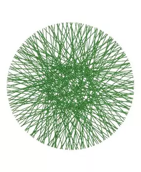 Набор соломенных подставок для столовых приборов из 4 шт Saro Lifestyle, зеленый