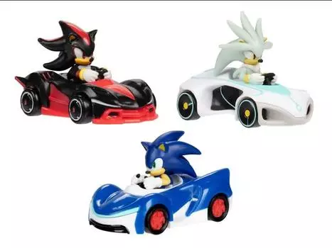 Набор Sonic The Hedgehog Wave 2 Set of 3 Die-Cast 1/64 Scale Vehicles Jakks Pacific