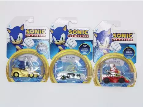 Набор Sonic The Hedgehog Wave 5 Set of 3 Die-Cast 1/64 Scale Vehicles Jakks Pacific