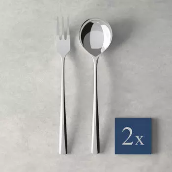 Набор спагетти Daily Line Specials 4 шт, 2 ложки и 2 вилки 265x85x30 мм Villeroy & Boch, серебро/платина