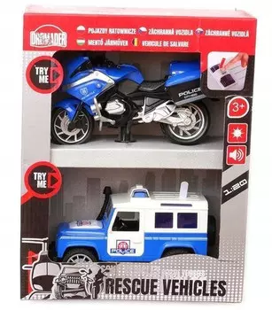 Набор спасательных машин 2 в 1 — полиция Dromader