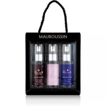 Набор спреев для тела Mauboussin Promise Me: туман Promise Me, цветочный туман Promise Me, интенсивный туман Promise Me.