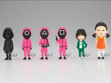 Набор Squid Game World Collectable Figure Set of 6 Figures Banpresto