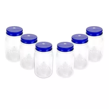 Набор стаканов Absolut Vodka - 6 стеклянных стаканов для лонг-дринков Lynchburg из пластика с калиброванными крышками 2/4cl Mixcompany