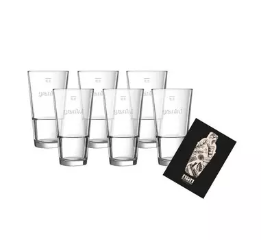 Набор стаканов для лонг-дринков Granini из 6 стаканов для лонг-дринков 0,3 л, калиброванный Mixcompany