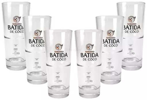 Набор стаканов для лонг-дринков Mangaroca Batida de Coco, набор стаканов для лонг-дринков - 6 стаканов для лонг-дринков, калиброванные 2/4 мл Mixcompany