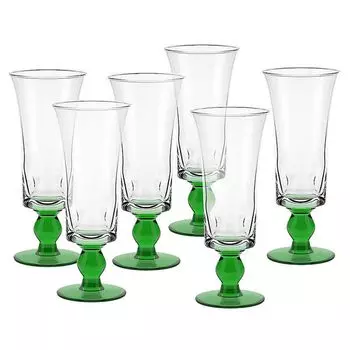 Набор стаканов для мороженого, 6 шт. Umbria Bambini 26см, зеленый Cristalica GmbH