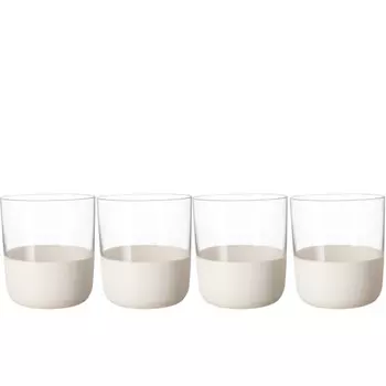Набор стаканов для виски производства Rock blanc, 4 шт 0,25 л Villeroy & Boch, белый/прозрачный
